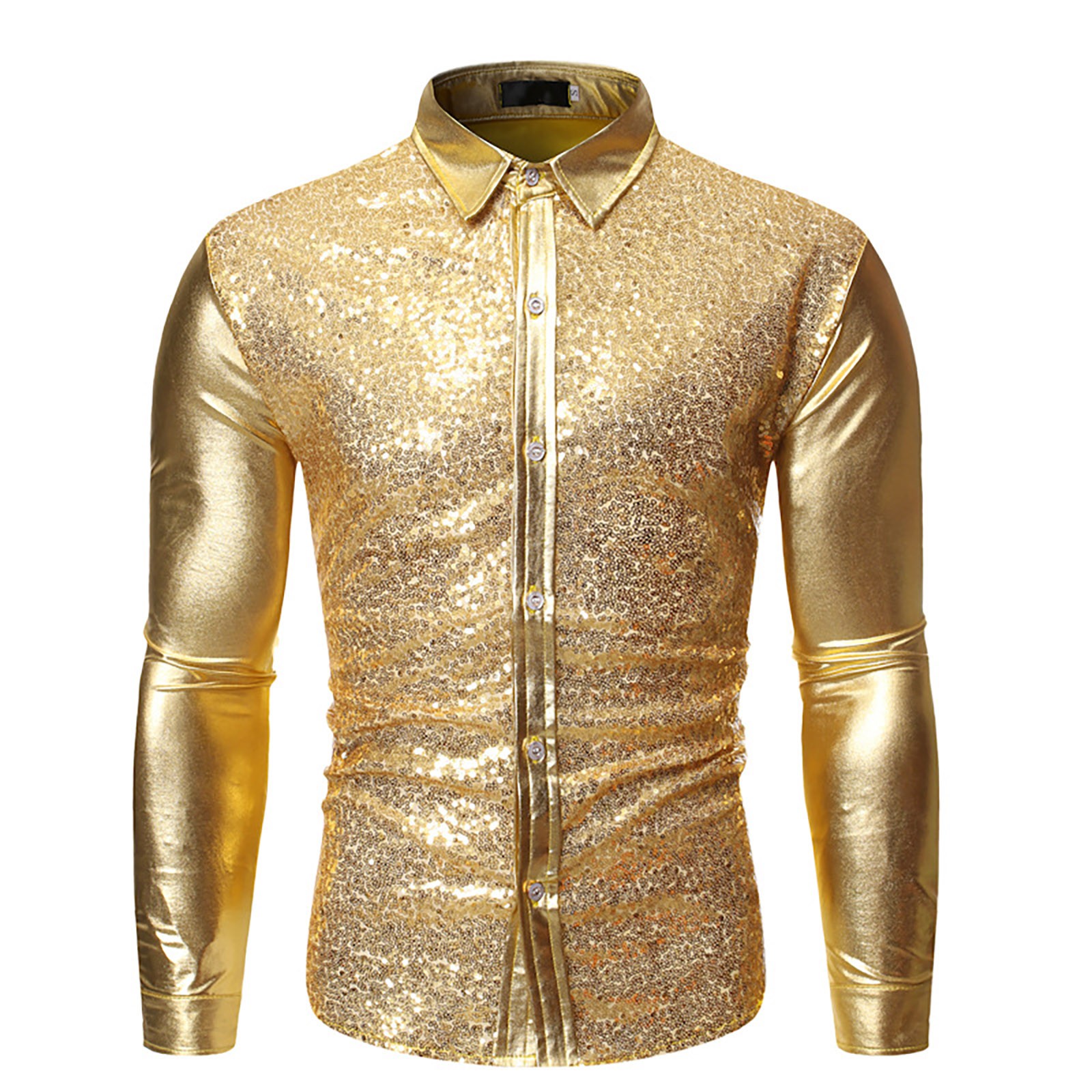 thumbnail image 5 of Camisa estampada de manga larga para hombre: blusa informal estampada, material de poliéster, tallas reales, S-XL, 5 of 8